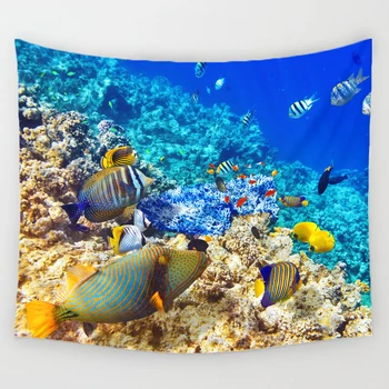 Marine animal Tapestry 130x150cm 100% Polyester Turtle Shark Dolphin Grouper Seahorse Decorative Wall Hanging In Blue Ocean
Marine animal Tapestry 130x150cm 100% Polyester Turtle Shark Dolphin Grouper Seahorse Decorative Wall Hanging In Blue Ocean
