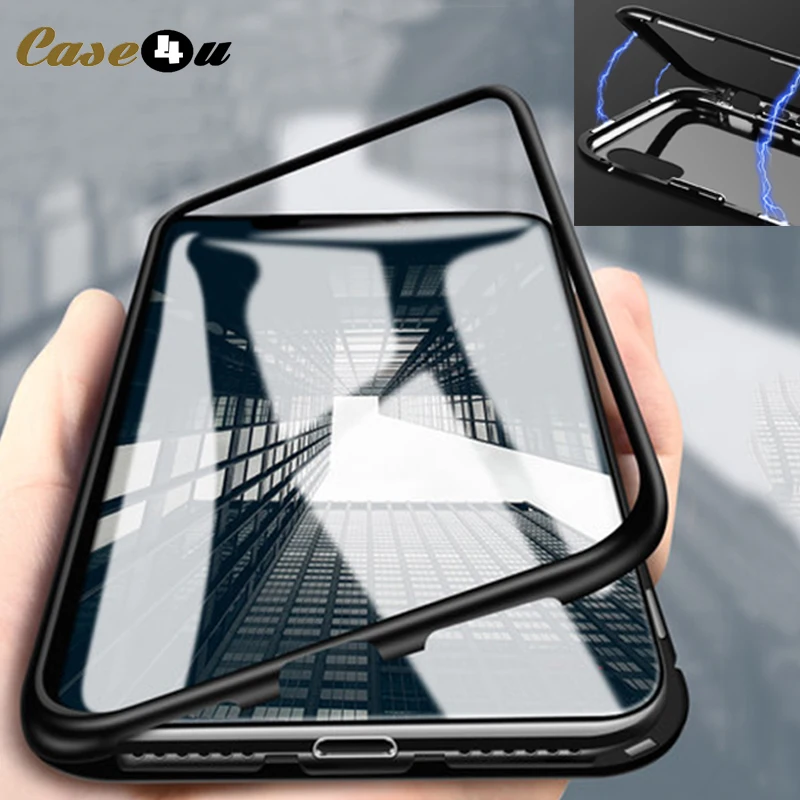 Luxury Magnetic Adsorption Phone Case For iPhone X Xs Max Xr 8 7 6 s Plus Metal Magnet Absorption Tempered Glass Flip Cover Capa
Luxury Magnetic Adsorption Phone Case For iPhone X Xs Max Xr 8 7 6 s Plus Metal Magnet Absorption Tempered Glass Flip Cover Capa