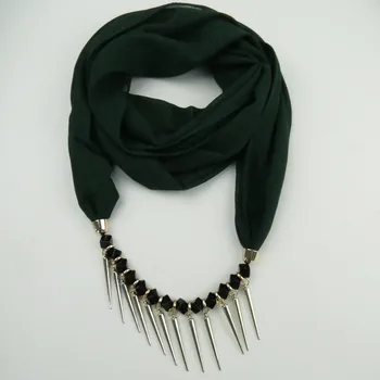 Fashion women's new printed chiffon jewelry pendant necklace necklace European and American fringed national wind scarf
Fashion women's new printed chiffon jewelry pendant necklace necklace European and American fringed national wind scarf