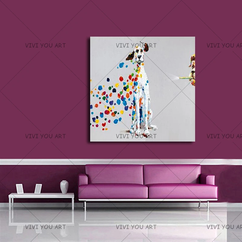 Oil Painting on Canvas 100% Handmade Animal Dog Wall Art For Living Room Decor Classical Colorful Dog Hand Painted Artwork
Oil Painting on Canvas 100% Handmade Animal Dog Wall Art For Living Room Decor Classical Colorful Dog Hand Painted Artwork