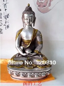 00217 Tibetan Buddhis Amitabha bronze buddha statue