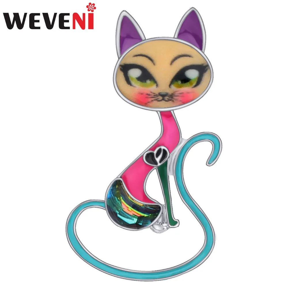 WEVENI Alloy Enamel Elegant Cat Brooches Clothes Scarf Pin Cute Fashion Animal Pet Jewelry For Women Girls Teens Gift Decoration
WEVENI Alloy Enamel Elegant Cat Brooches Clothes Scarf Pin Cute Fashion Animal Pet Jewelry For Women Girls Teens Gift Decoration