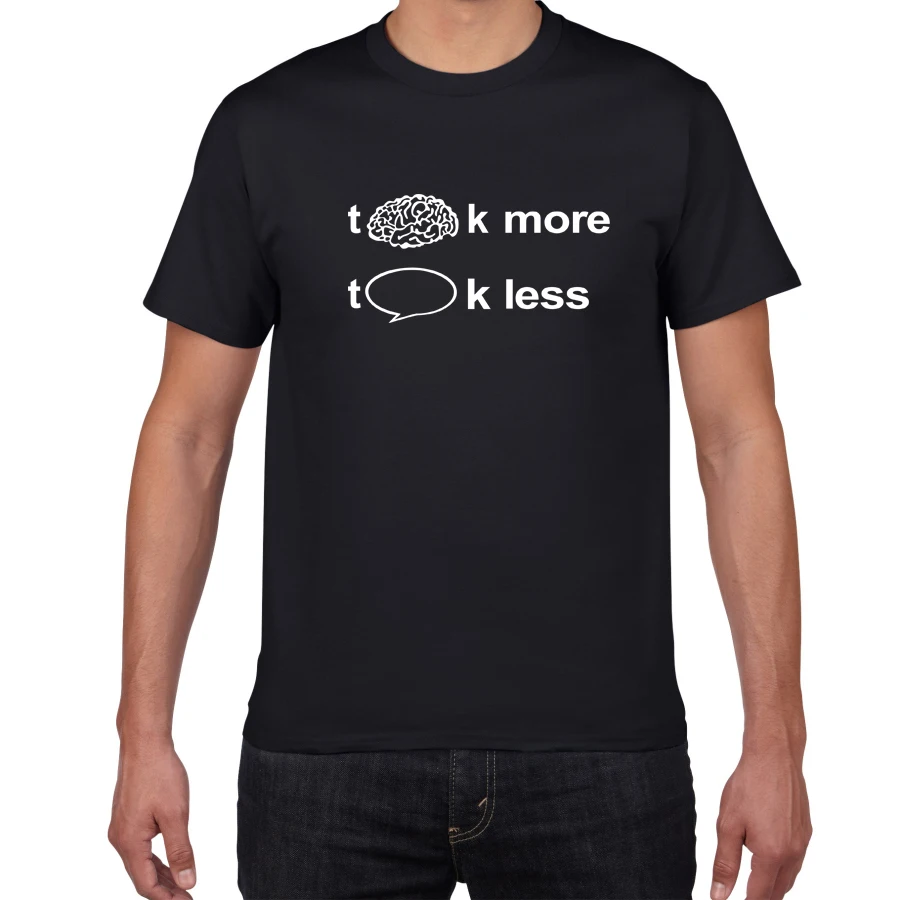 creative men's T-shirts The Big Bang Theory cotton funny t shirt think more talk less Geek streetwear top tee men clothes 2019
creative men's T-shirts The Big Bang Theory cotton funny t shirt think more talk less Geek streetwear top tee men clothes 2019