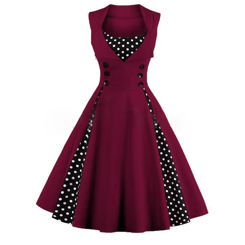 CALOFE 2019 New Women Robe Retro Vintage Dress Dot Pin Up Summer Party Dresses Fashion Tunic Vestidos Casual Clothes
CALOFE 2019 New Women Robe Retro Vintage Dress Dot Pin Up Summer Party Dresses Fashion Tunic Vestidos Casual Clothes
