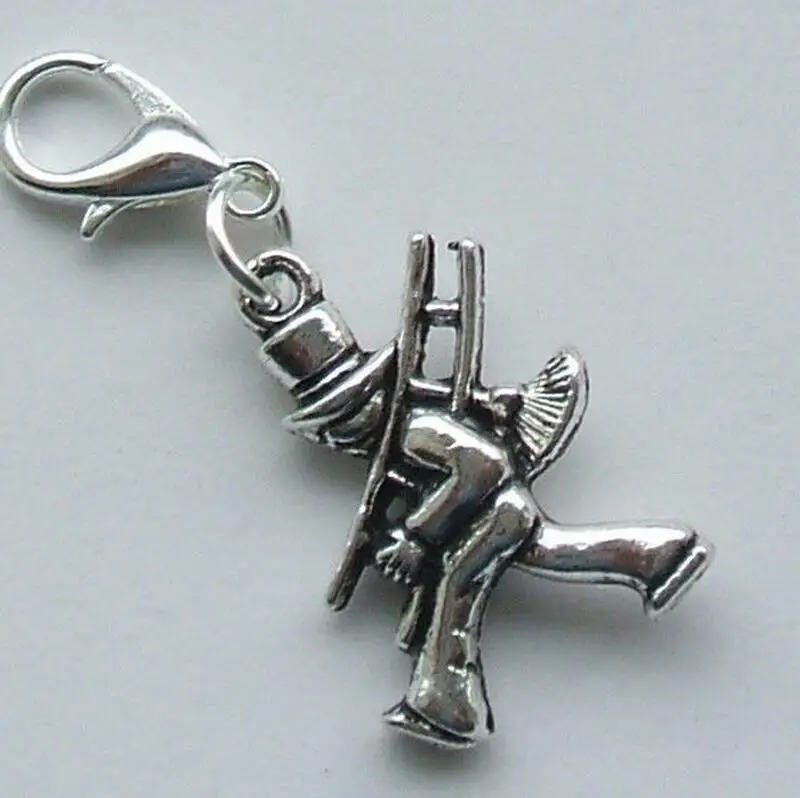 50pcs Fashion Antique Wedding Sweep Chimney Man Charm Dangle Bead Charm With Lobster Clasp Fit Charm Bracelets Key Chain
50pcs Fashion Antique Wedding Sweep Chimney Man Charm Dangle Bead Charm With Lobster Clasp Fit Charm Bracelets Key Chain