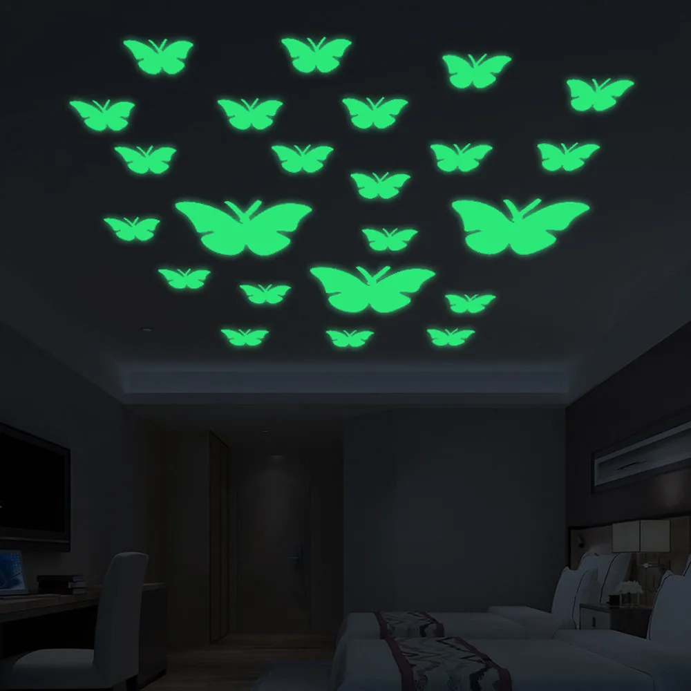 12Pcs Luminous Glow In The Dark butterfly Wall Stickers Star Dot Luminous Room Christmas Decor Fluorescent Stickers
12Pcs Luminous Glow In The Dark butterfly Wall Stickers Star Dot Luminous Room Christmas Decor Fluorescent Stickers