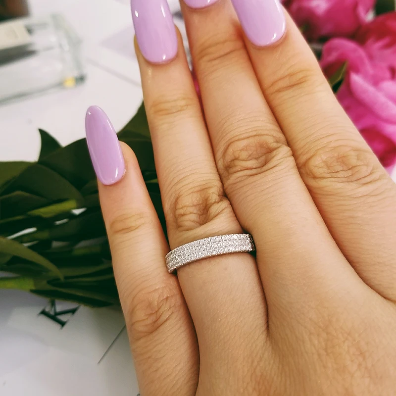 Original arrival 925 Sterling Silver eternity Band Ring for Women Wedding Engagement luxury Ring finger jewelry moonso R802S
Original arrival 925 Sterling Silver eternity Band Ring for Women Wedding Engagement luxury Ring finger jewelry moonso R802S