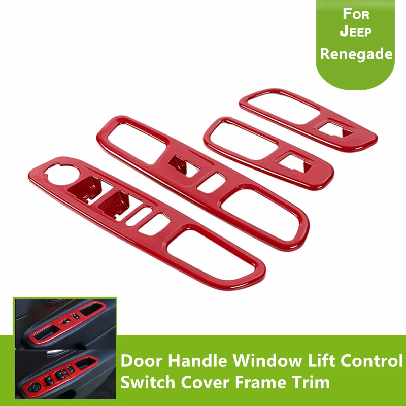 4x Red Inside Door Handle Armrest Window Lift Switch Trim Cover for Jeep Renegade Accessories 2015 2016
4x Red Inside Door Handle Armrest Window Lift Switch Trim Cover for Jeep Renegade Accessories 2015 2016