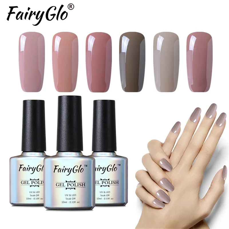 FairyGlo 10 мл ню Цвет ногтей гель УФ светодиодный лак удаляющийся замачиванием полу