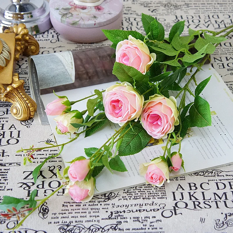 Luxury 9Heads European Artificial rose branch silk+plastic fleur fake Simulation flowers for home hotel wedding decoration rose
Luxury 9Heads European Artificial rose branch silk+plastic fleur fake Simulation flowers for home hotel wedding decoration rose
