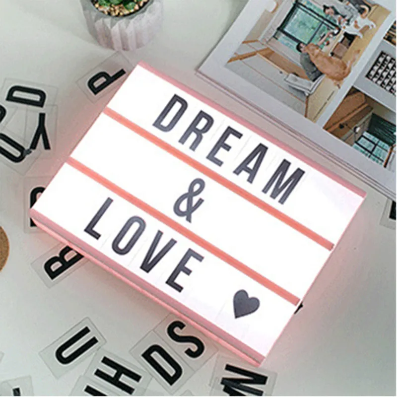 DIY Black Letters Cards AA Battery Nightlight Cinema Lightbox A6 Size LED Combination Night Light Box Lamp For Bedroom Gift
DIY Black Letters Cards AA Battery Nightlight Cinema Lightbox A6 Size LED Combination Night Light Box Lamp For Bedroom Gift