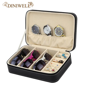 DINIWELL Multi-Functional Jewelry Storage Box With Zippered Organizer For Ring Earring Glass Holder Display Case
DINIWELL Multi-Functional Jewelry Storage Box With Zippered Organizer For Ring Earring Glass Holder Display Case