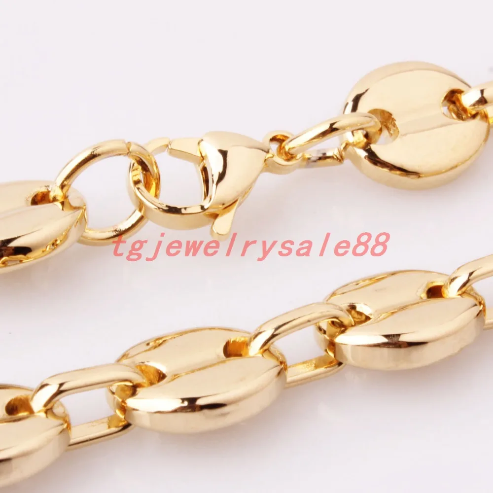 7/9/11mm Wide Stainless Steel Coffee Beans Link Chain Jewelry Gold Color Necklace Or Bracelet Biker Men's 7-40" Option
7/9/11mm Wide Stainless Steel Coffee Beans Link Chain Jewelry Gold Color Necklace Or Bracelet Biker Men's 7-40" Option