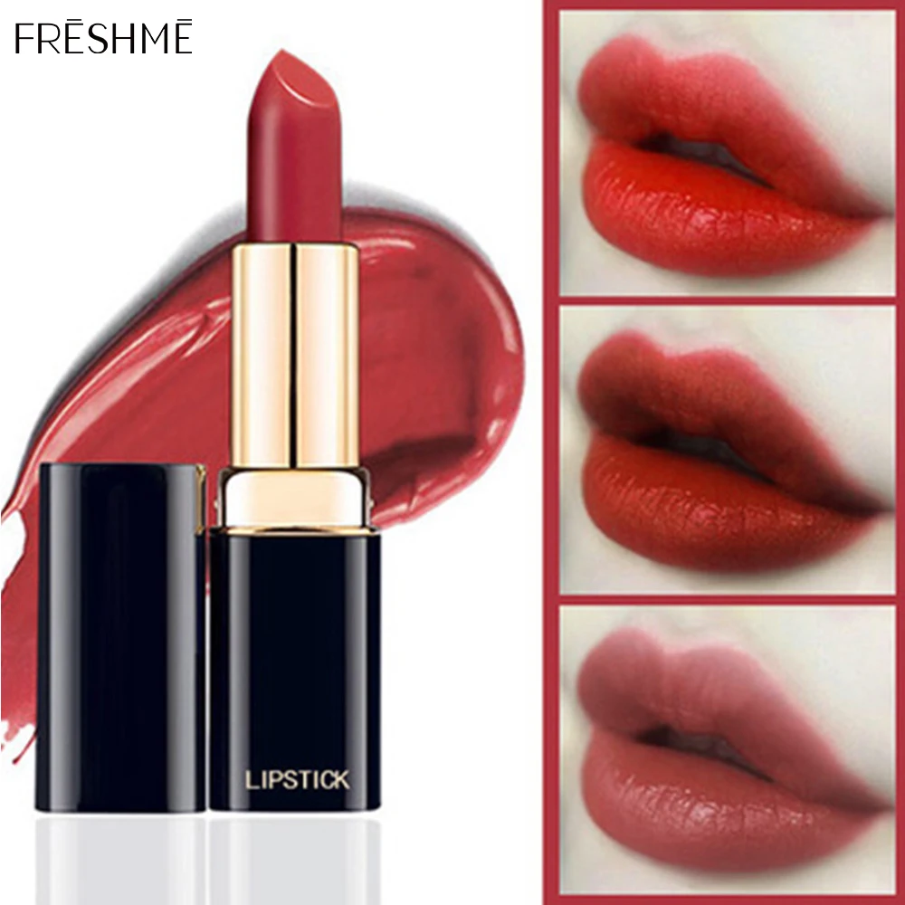 FRESHME Matte Lipstick Easy to Wear High Pigment Matte Lipstick Moisturizing Waterproof Cosmetic Beauty Batom Lip Sticks
FRESHME Matte Lipstick Easy to Wear High Pigment Matte Lipstick Moisturizing Waterproof Cosmetic Beauty Batom Lip Sticks