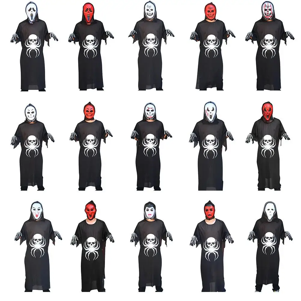 3-Piece Halloween Costume Spider Bones Ghosts Adult Set Ghost Festival Cosplay Suit Male Female COS (Ghost Clothes+Mask+Gloves)
3-Piece Halloween Costume Spider Bones Ghosts Adult Set Ghost Festival Cosplay Suit Male Female COS (Ghost Clothes+Mask+Gloves)
