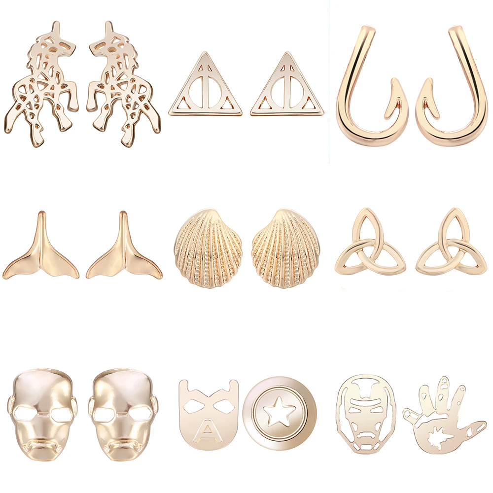 Cxwind Mix Gold Earrings Trendy Geometric Triangle Shell Palm Tail Mask Stud Earrings for Women Girl Fashion Piercing Jewelry
Cxwind Mix Gold Earrings Trendy Geometric Triangle Shell Palm Tail Mask Stud Earrings for Women Girl Fashion Piercing Jewelry