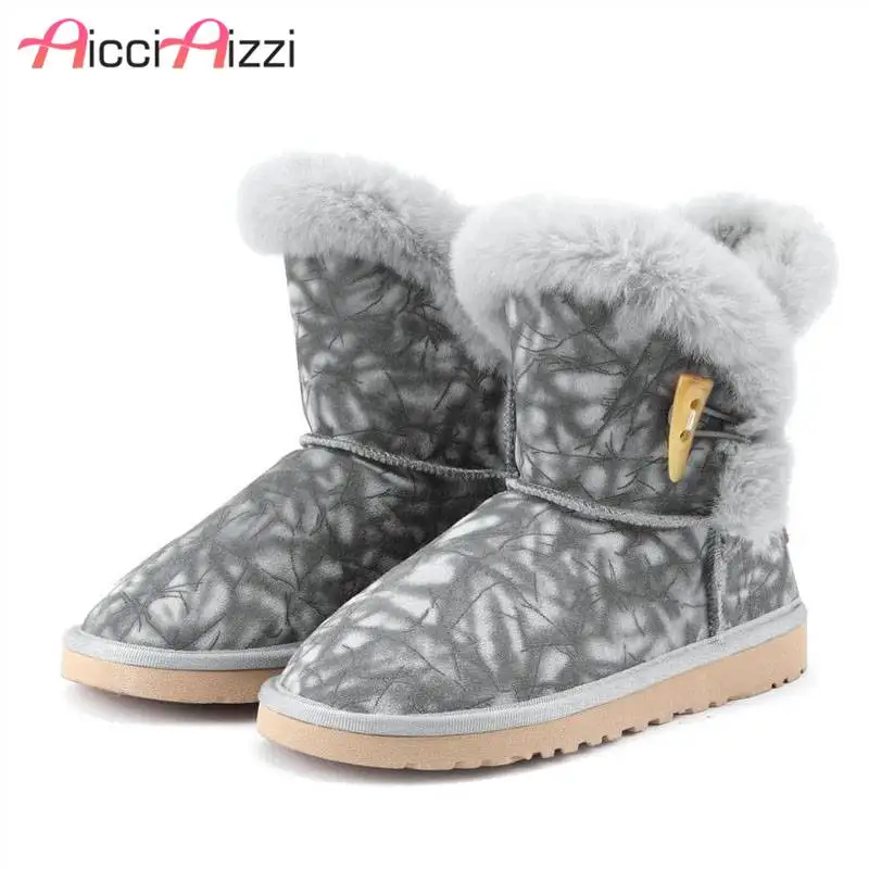 AicciAizzi Women Real Leather Flats Snow Boots Winter Plush Fur Shoes Women Warm Ankle Boots Mixed Color Footwear Size 34-39
AicciAizzi Women Real Leather Flats Snow Boots Winter Plush Fur Shoes Women Warm Ankle Boots Mixed Color Footwear Size 34-39