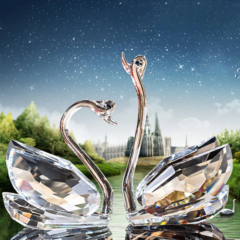 60mm/80mm/100mm/120mm/180mm/230mm Handmade 1 Pair Crystal Swan Crafts Paperweight for Wedding Valentine's Day Gifts Souvenirs
60mm/80mm/100mm/120mm/180mm/230mm Handmade 1 Pair Crystal Swan Crafts Paperweight for Wedding Valentine's Day Gifts Souvenirs