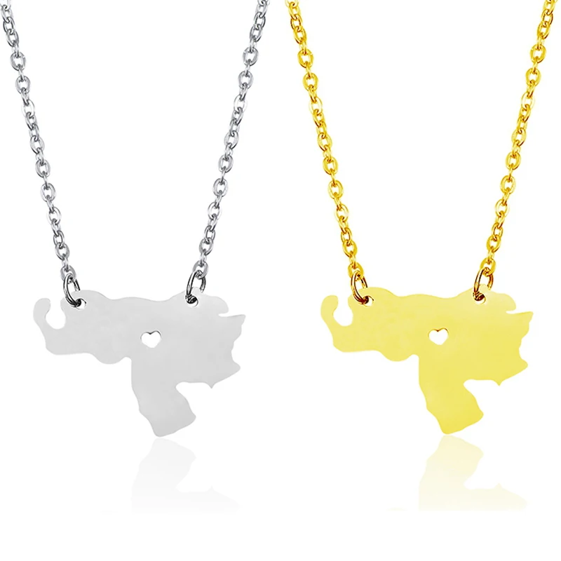 Venezuela Map Pendant Necklaces Stainless Steel Charm Country Necklace Silver Gold Love Hometown Gift Women Fashion Jewelry
Venezuela Map Pendant Necklaces Stainless Steel Charm Country Necklace Silver Gold Love Hometown Gift Women Fashion Jewelry