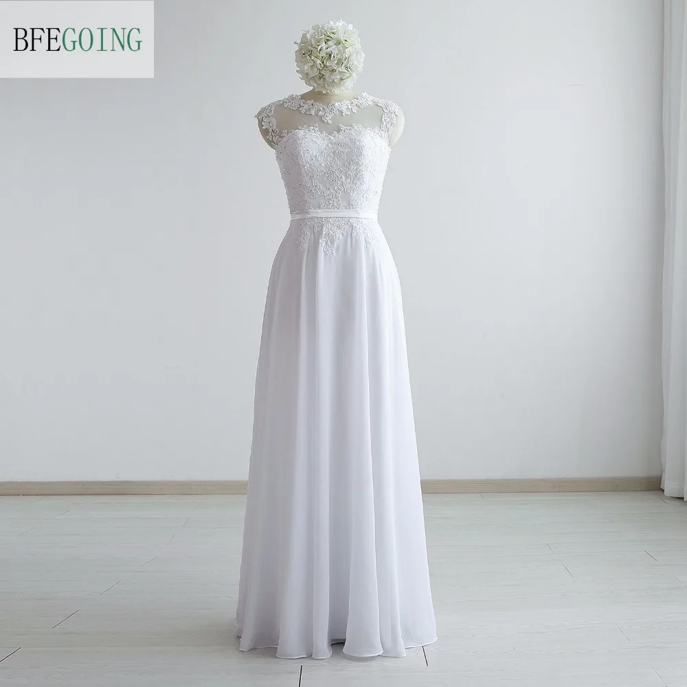 White Chiffon Lace Beading A-line Formal Evening Dress Floor-Length Sleeveless Real/Original Photos Custom made
White Chiffon Lace Beading A-line Formal Evening Dress Floor-Length Sleeveless Real/Original Photos Custom made