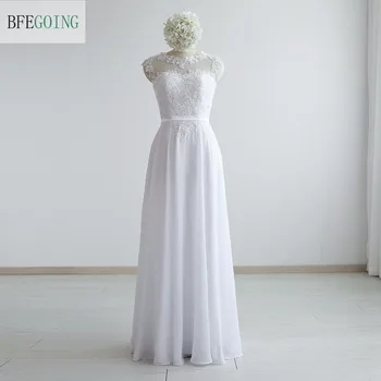 White Chiffon Lace Beading A-line Formal Evening Dress Floor-Length Sleeveless Real/Original Photos Custom made
White Chiffon Lace Beading A-line Formal Evening Dress Floor-Length Sleeveless Real/Original Photos Custom made