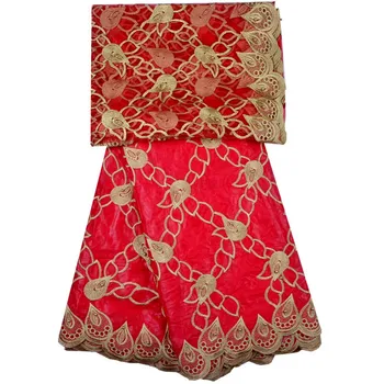 Red Color African Bazin Riche Lace Fabric With Net Lace For Women Blouse Beaded Embroidered India New Design Beads Fabric 1302
Red Color African Bazin Riche Lace Fabric With Net Lace For Women Blouse Beaded Embroidered India New Design Beads Fabric 1302