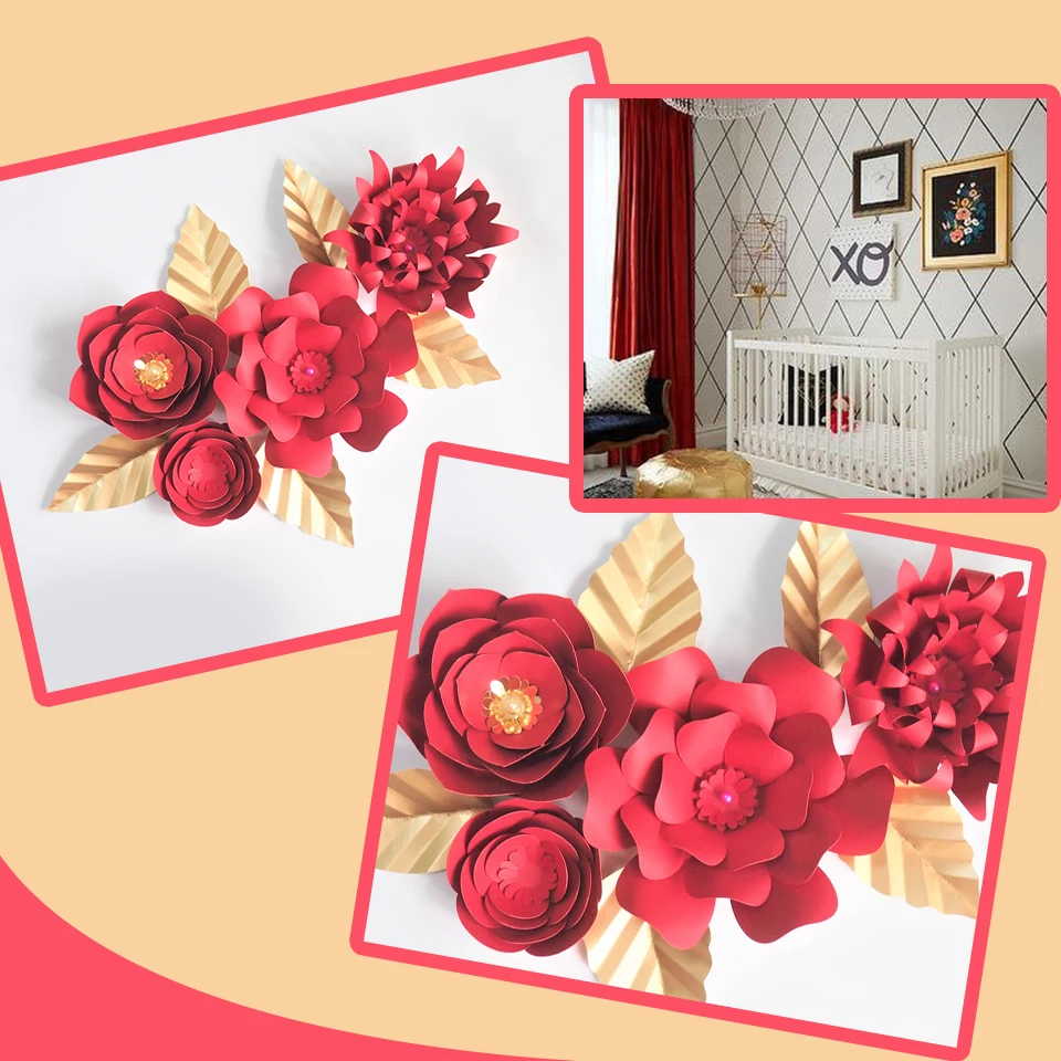 Handmade Cardstock Red Rose DIY Paper Flowers Leaves Set For Christmas New Year Backdrops Decorations Nursery Video Tutorials
Handmade Cardstock Red Rose DIY Paper Flowers Leaves Set For Christmas New Year Backdrops Decorations Nursery Video Tutorials