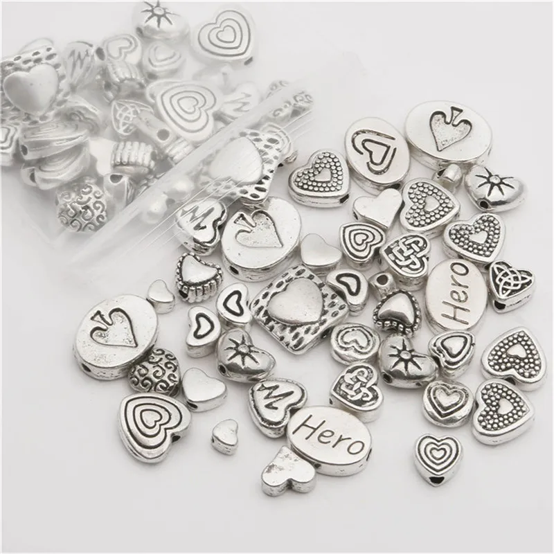 Mix Size Heart Shaped Metal Spacer Beads Charm Zinc Alloy Beads Jewelry Making Connector DIY Bracelet Accessories (65-70pcs)
Mix Size Heart Shaped Metal Spacer Beads Charm Zinc Alloy Beads Jewelry Making Connector DIY Bracelet Accessories (65-70pcs)