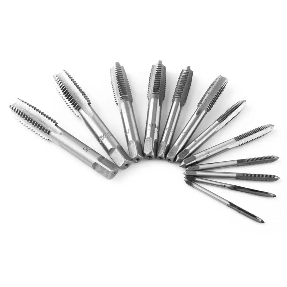 12Pcs/set Metric Hand Screw Thread Tap Tool Set Straight Flutes M3/M4/M6/M8/M10/M12 Durable Wholesale
12Pcs/set Metric Hand Screw Thread Tap Tool Set Straight Flutes M3/M4/M6/M8/M10/M12 Durable Wholesale