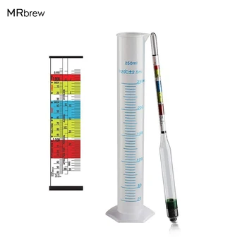 Triple Scale Hydrometer for Beer / Wine Home Brewing Making 3 Scale hydrometer + 250ml Graduated Measuring Cylinder
Triple Scale Hydrometer for Beer / Wine Home Brewing Making 3 Scale hydrometer + 250ml Graduated Measuring Cylinder