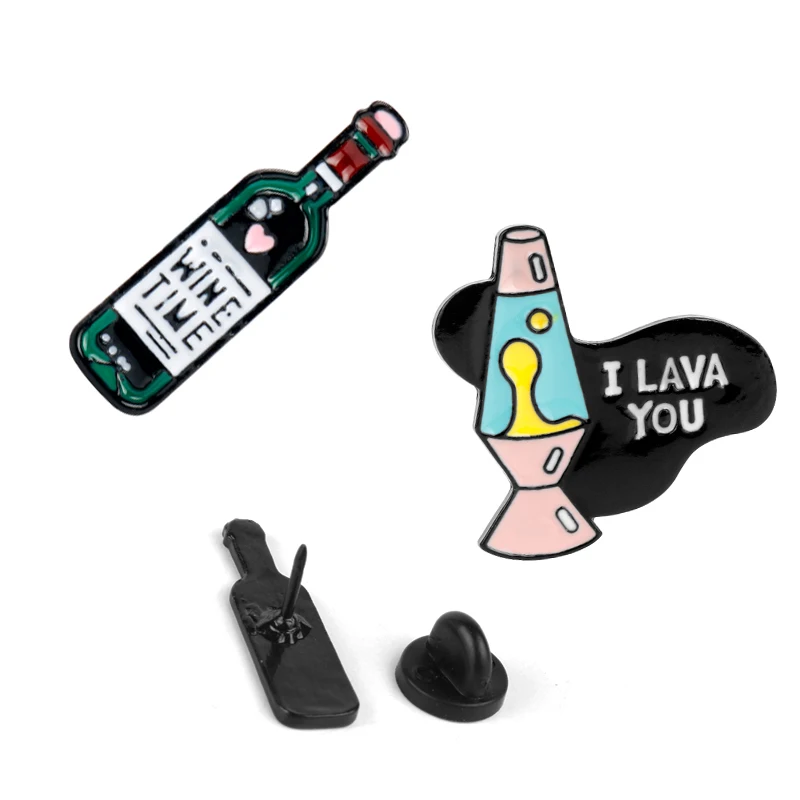 Red wine bottle glass Brooch Women Men Lapel pins Romantic Brooches Enamel Pin Denim Backpack Sweater Jewelry Breastpin broche
Red wine bottle glass Brooch Women Men Lapel pins Romantic Brooches Enamel Pin Denim Backpack Sweater Jewelry Breastpin broche