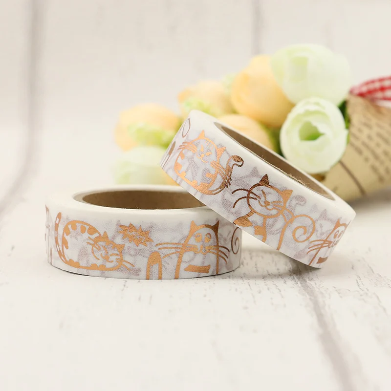 1PCS foil Lovely Cat washi tape DIY decoration scrapbooking planner masking tape adhesive tape kawaii stationery
1PCS foil Lovely Cat washi tape DIY decoration scrapbooking planner masking tape adhesive tape kawaii stationery