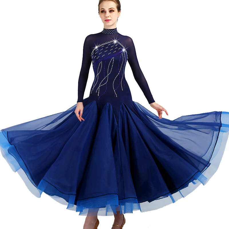 Standard Ballroom Dance Dresses Women 2019 New Style Elegant High Collar Long sleeve Waltz Ballroom Competition Dancing Skirt
Standard Ballroom Dance Dresses Women 2019 New Style Elegant High Collar Long sleeve Waltz Ballroom Competition Dancing Skirt
