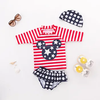 New Stripe Summer Girls Swimwear Sunscreen Swimming Suit Children Bathing Suit 3pc swimSuit Quick drying Stripe Korea Style
New Stripe Summer Girls Swimwear Sunscreen Swimming Suit Children Bathing Suit 3pc swimSuit Quick drying Stripe Korea Style