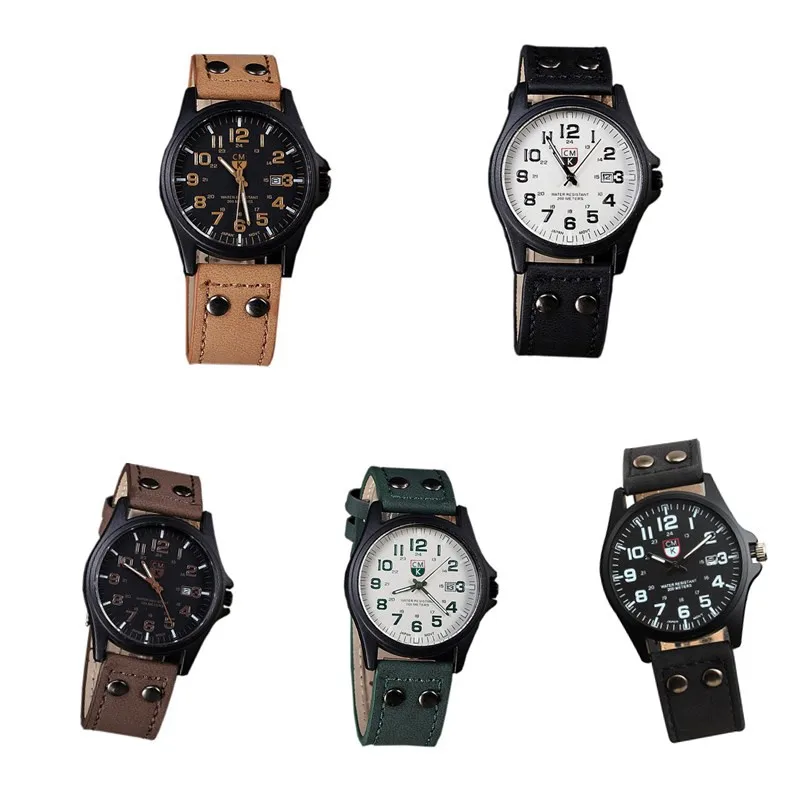 5 COLORS Trendy Men's Watch Casual Fashion Leather Military Watch Analog Quartz Simple and Elegant Watch 2018
5 COLORS Trendy Men's Watch Casual Fashion Leather Military Watch Analog Quartz Simple and Elegant Watch 2018
