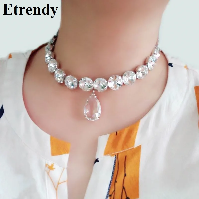 Big Shinning Clear Stones Statement Choker Necklace For Women Bridal Wedding Party Collares Classic Geometric Fashion Jewelry
Big Shinning Clear Stones Statement Choker Necklace For Women Bridal Wedding Party Collares Classic Geometric Fashion Jewelry