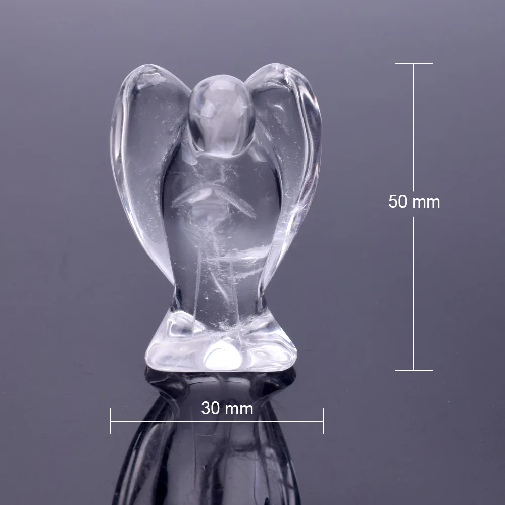 Natural Clear Quartz Crystal Angel 2 Inch Figurine Carved Gemstone Crystal Angel Craft Sculpture Birthday Gifts Home Decor
Natural Clear Quartz Crystal Angel 2 Inch Figurine Carved Gemstone Crystal Angel Craft Sculpture Birthday Gifts Home Decor