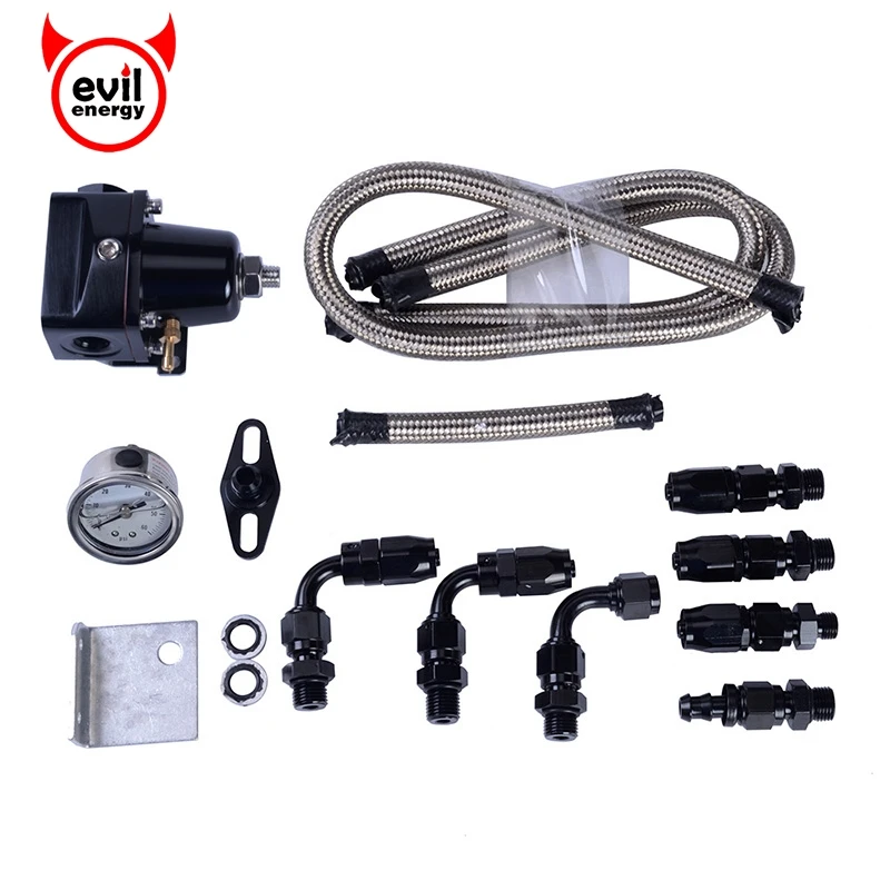 evil energy Universal Adjustable Fuel Pressure Regulator Kits 160psi Gauge AN6 Braided Oil Hose
evil energy Universal Adjustable Fuel Pressure Regulator Kits 160psi Gauge AN6 Braided Oil Hose