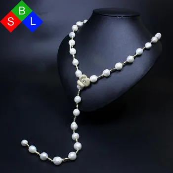 BSL Fine Jewelry Long Baroque Style Natural Freshwater Pearl Necklace For Women, Y-Shaped Necklaces With Pearl 2017 New Arrival
BSL Fine Jewelry Long Baroque Style Natural Freshwater Pearl Necklace For Women, Y-Shaped Necklaces With Pearl 2017 New Arrival