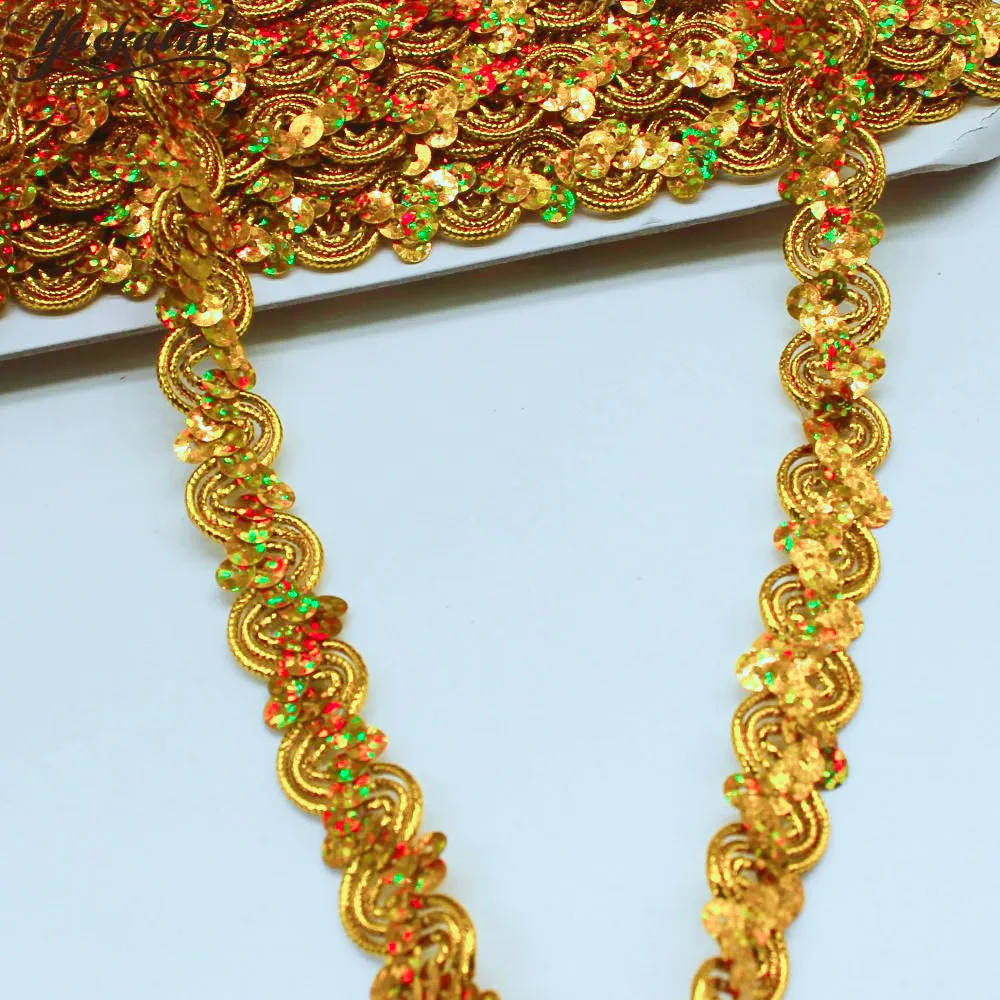 YACKALASI 12 Meters/Lot Sequined Braided Lace Hologram Sequins Laser Gold Costume Gold and Silver 1.5CM Wide
YACKALASI 12 Meters/Lot Sequined Braided Lace Hologram Sequins Laser Gold Costume Gold and Silver 1.5CM Wide