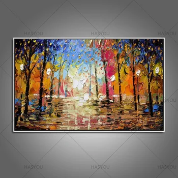 Unframed Painting knife The Coloring street trees handmade modern abstract oil painting canvas home decoration For Christma
Unframed Painting knife The Coloring street trees handmade modern abstract oil painting canvas home decoration For Christma
