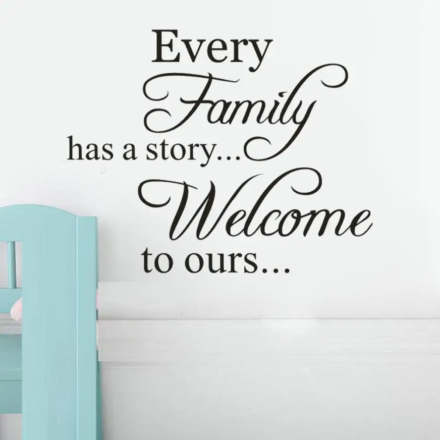1pcs PVC Welcome ours wall stickers every family has a story decorative removable wall stickers My heart vinyl Home Decor 802
1pcs PVC Welcome ours wall stickers every family has a story decorative removable wall stickers My heart vinyl Home Decor 802