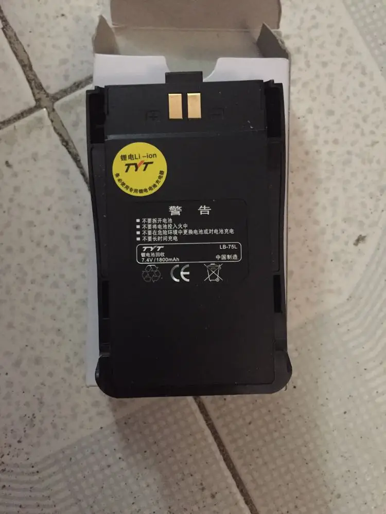 TYT 1800mAh 7.4V Li-ion Battery LB-75L for TH-UVF1 Dual Band Radio THUVF1 Bateria
TYT 1800mAh 7.4V Li-ion Battery LB-75L for TH-UVF1 Dual Band Radio THUVF1 Bateria
