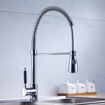Chrome Brass Pull Out Down Rotated Spring Kitchen Basin Swivel Spout Vessel Sink Mixer Tap Kitchen Faucet Tap
Chrome Brass Pull Out Down Rotated Spring Kitchen Basin Swivel Spout Vessel Sink Mixer Tap Kitchen Faucet Tap