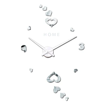 Home Letters Arabic Heart Digital Wall Clock Romantic Home Decor 3D Large Clock Quartz Self-adhesive Wall Stickers Clock
Home Letters Arabic Heart Digital Wall Clock Romantic Home Decor 3D Large Clock Quartz Self-adhesive Wall Stickers Clock