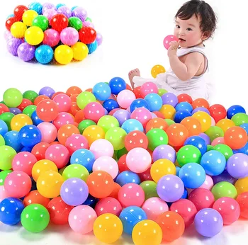 kidstime 100pcs/lot Eco-Friendly Colorful Soft Plastic Ball