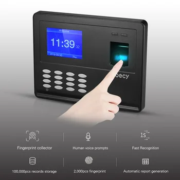 Biometric Fingerprint Password Attendace Machine Employee Checking-in Recorder Multi-language Support USB Disk Data Download
Biometric Fingerprint Password Attendace Machine Employee Checking-in Recorder Multi-language Support USB Disk Data Download