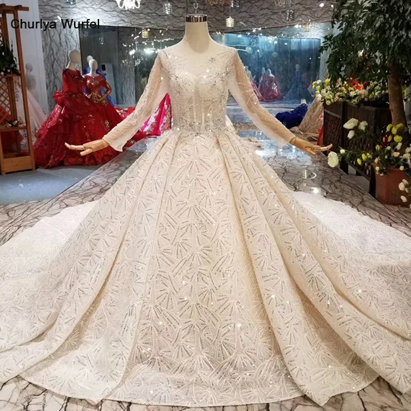 LS11298 luxury hand working wedding dress royal train o-neck long sleeve shiny bride dress wedding gown vestidos de novia 2019
LS11298 luxury hand working wedding dress royal train o-neck long sleeve shiny bride dress wedding gown vestidos de novia 2019