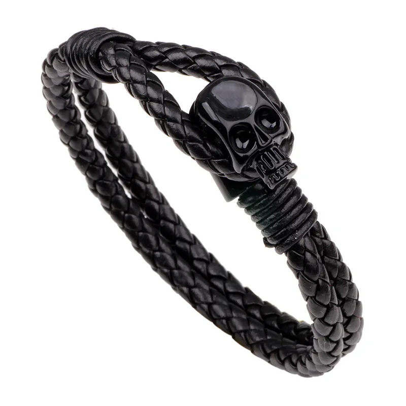 2019 New Fashion Genuine Leather Weave Bracelet For Men Skull Charm Bracelet Jewelry Best Friend Gift Drop Shipping
2019 New Fashion Genuine Leather Weave Bracelet For Men Skull Charm Bracelet Jewelry Best Friend Gift Drop Shipping