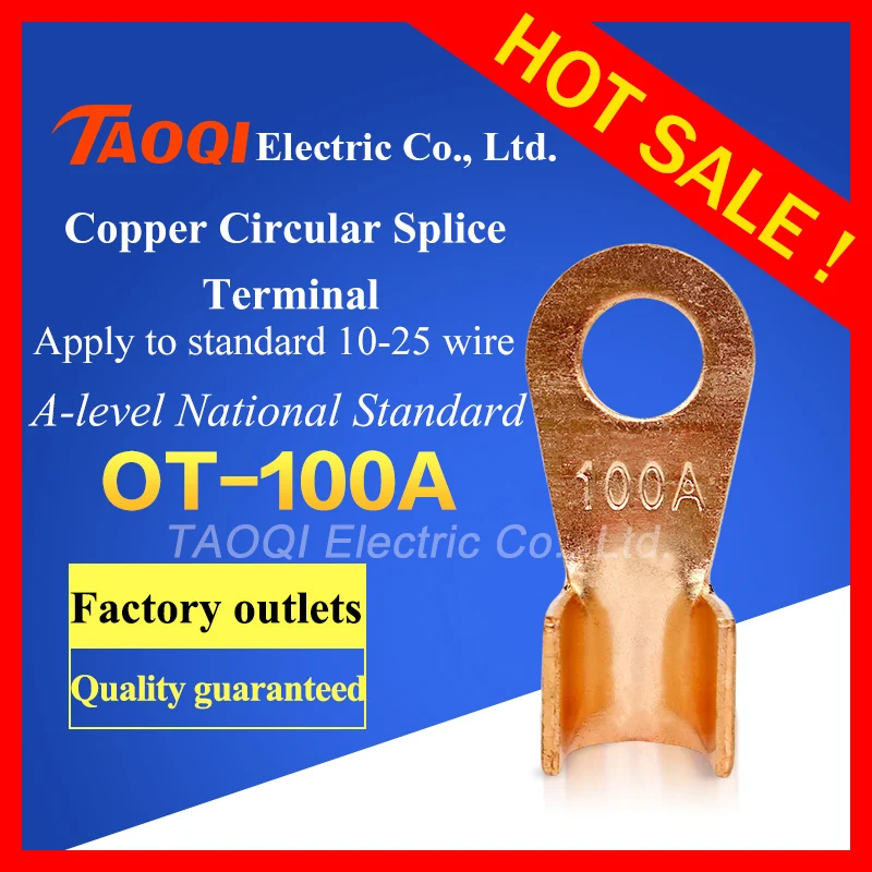 1piece OT-100A Copper Circular Splice Terminal A-level quality Wire Naked Connector wholesale price
1piece OT-100A Copper Circular Splice Terminal A-level quality Wire Naked Connector wholesale price